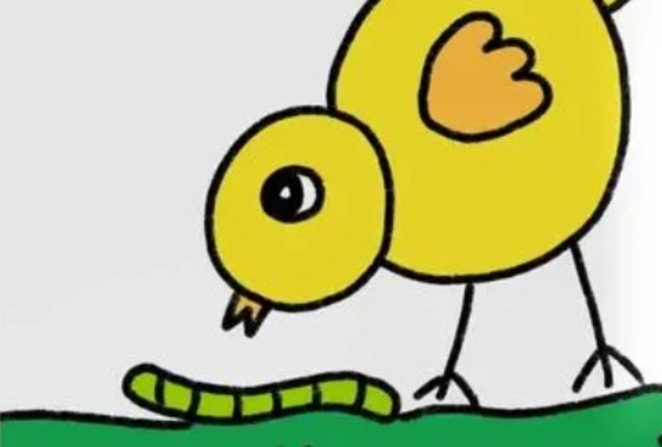 幼儿园托班数学教案：小鸡吃虫